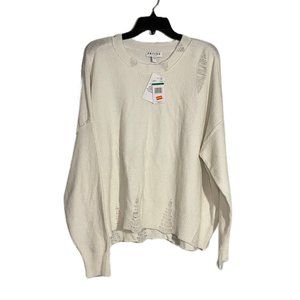 WILLIAM RAST Gwen Crew Neck Cropped Sweater, Size L